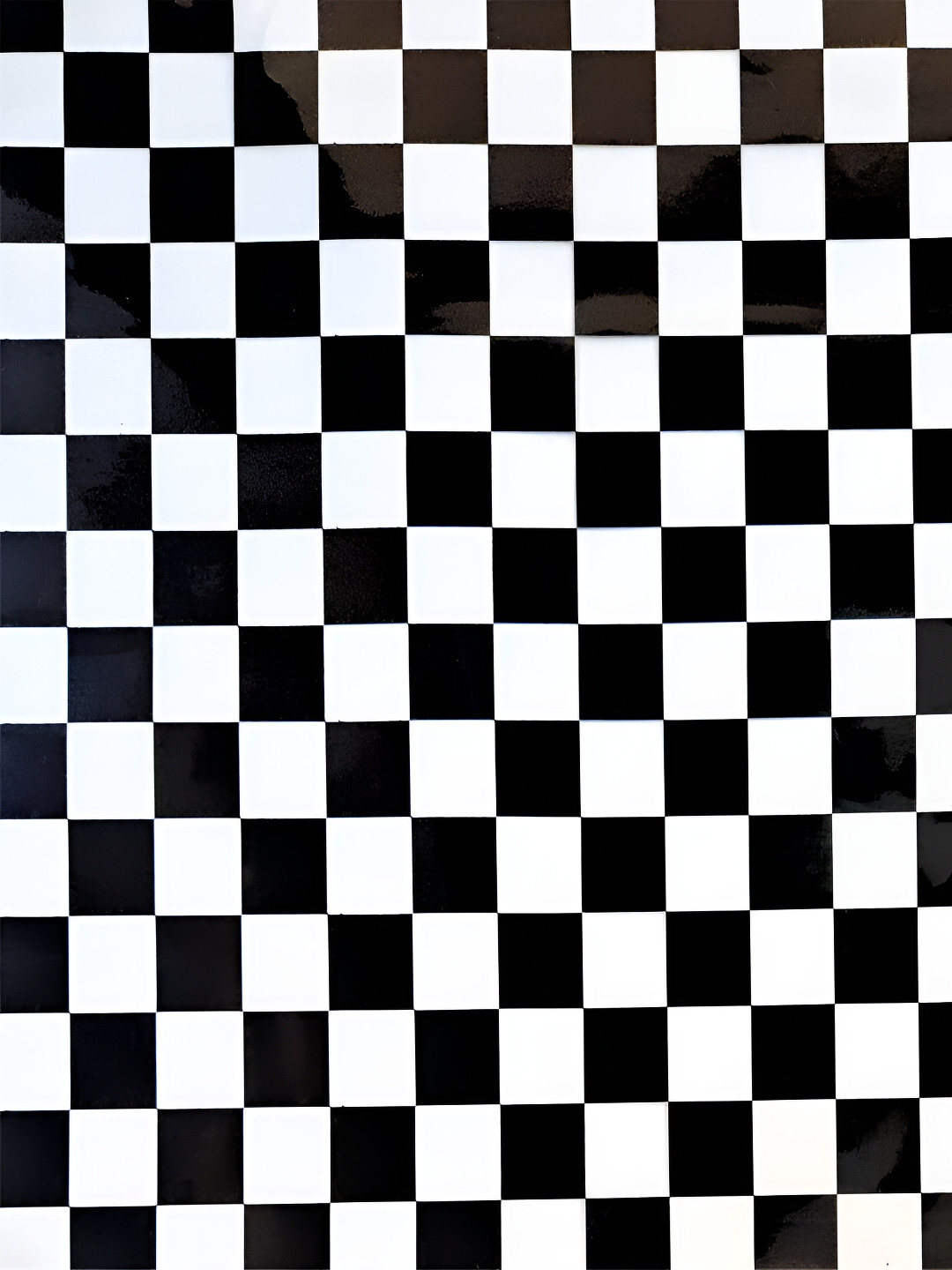 Jaamso Royals Black & White Chess Printed Self Adhesive Window Sticker