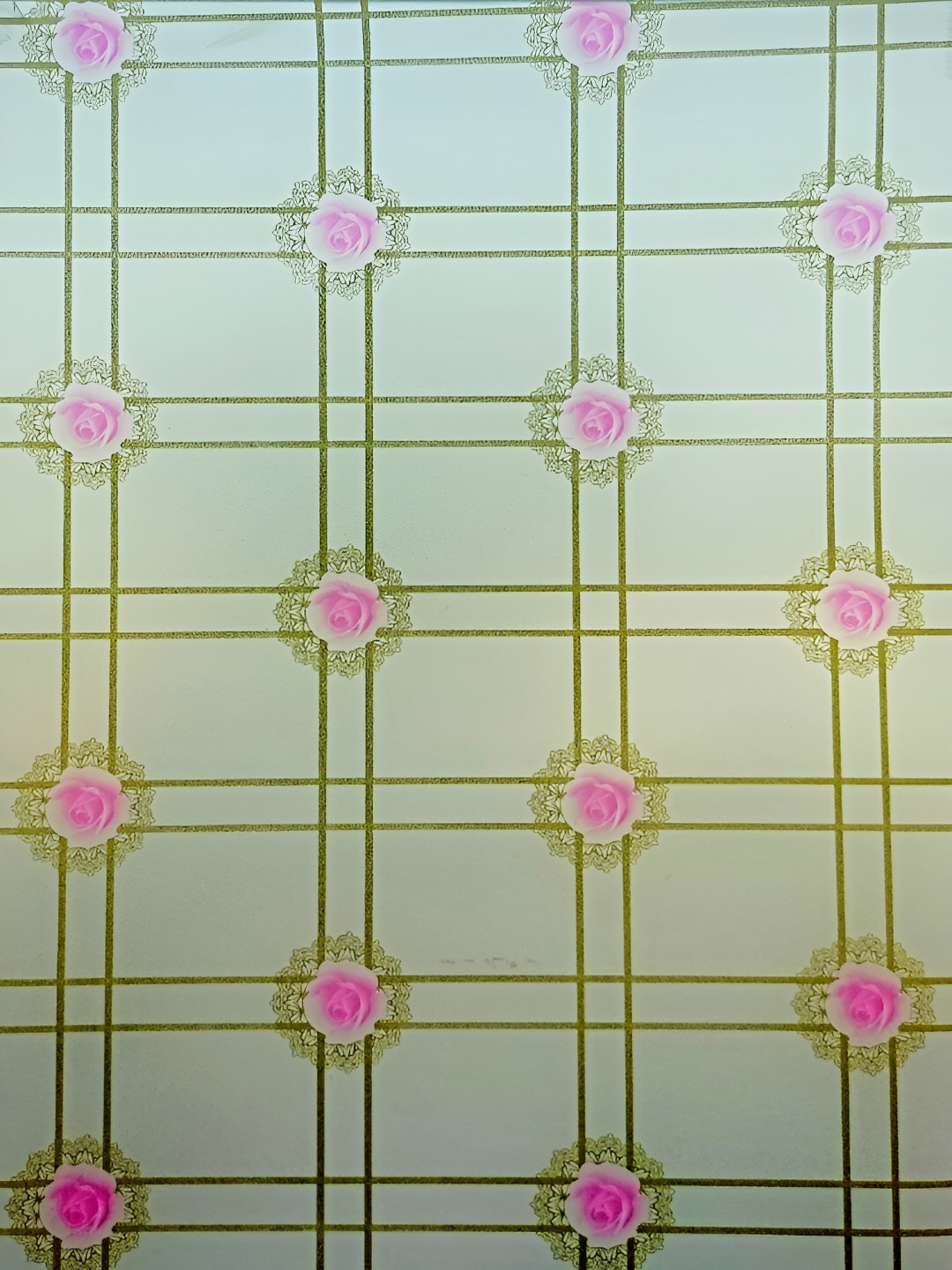 Jaamso Royals Purple Printed Self-Adhesive Waterproof Window Sticker