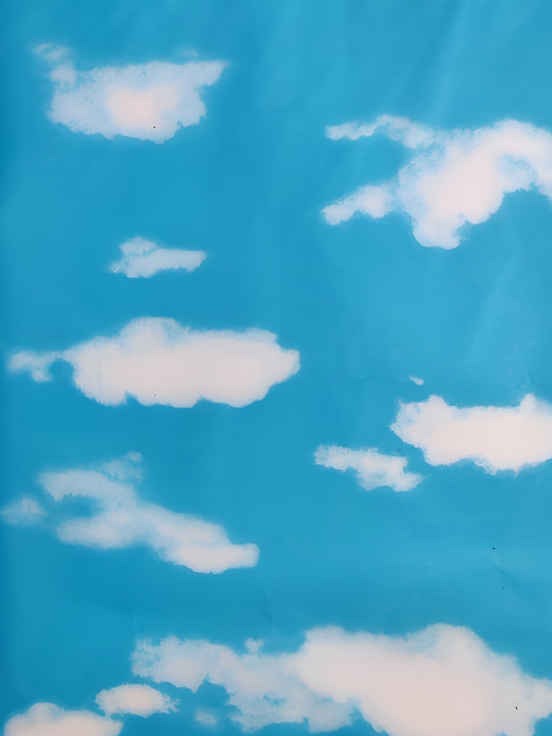 Jaamso Royals Blue & White Clouds Design Waterproof & Self Adhesive Window Sticker