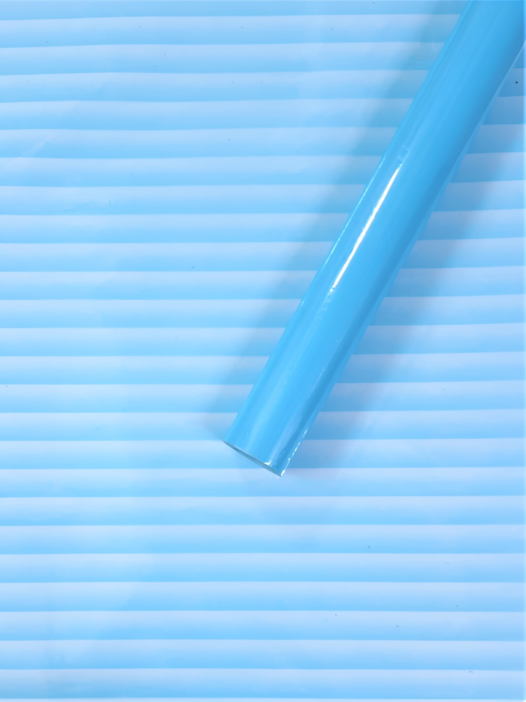Jaamso Royals Blue Striped Self-Adhesive Window Frosting Film Sticker