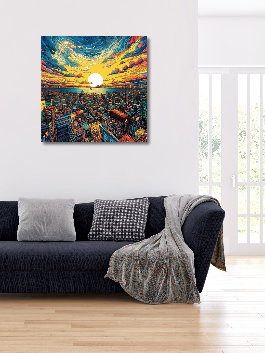 OLIVE TREE Tree Canvas Wall Square Paintings Wall Art-23.9 x 23.9In