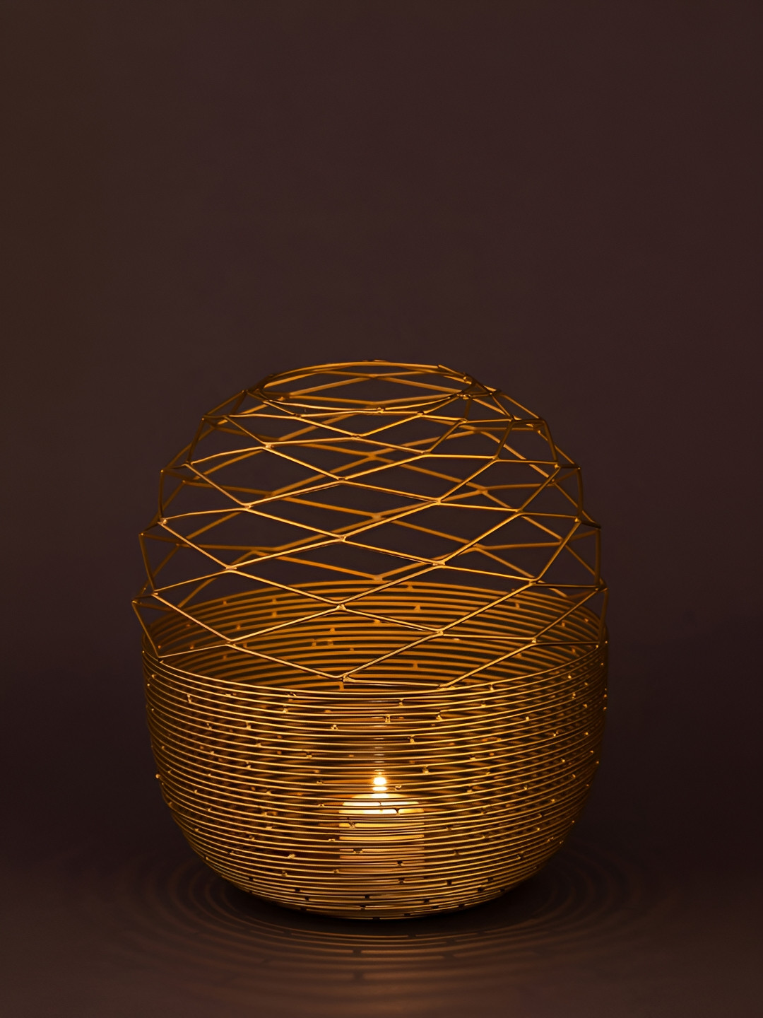 Aura Gold-Toned Tea Light Candle Holder