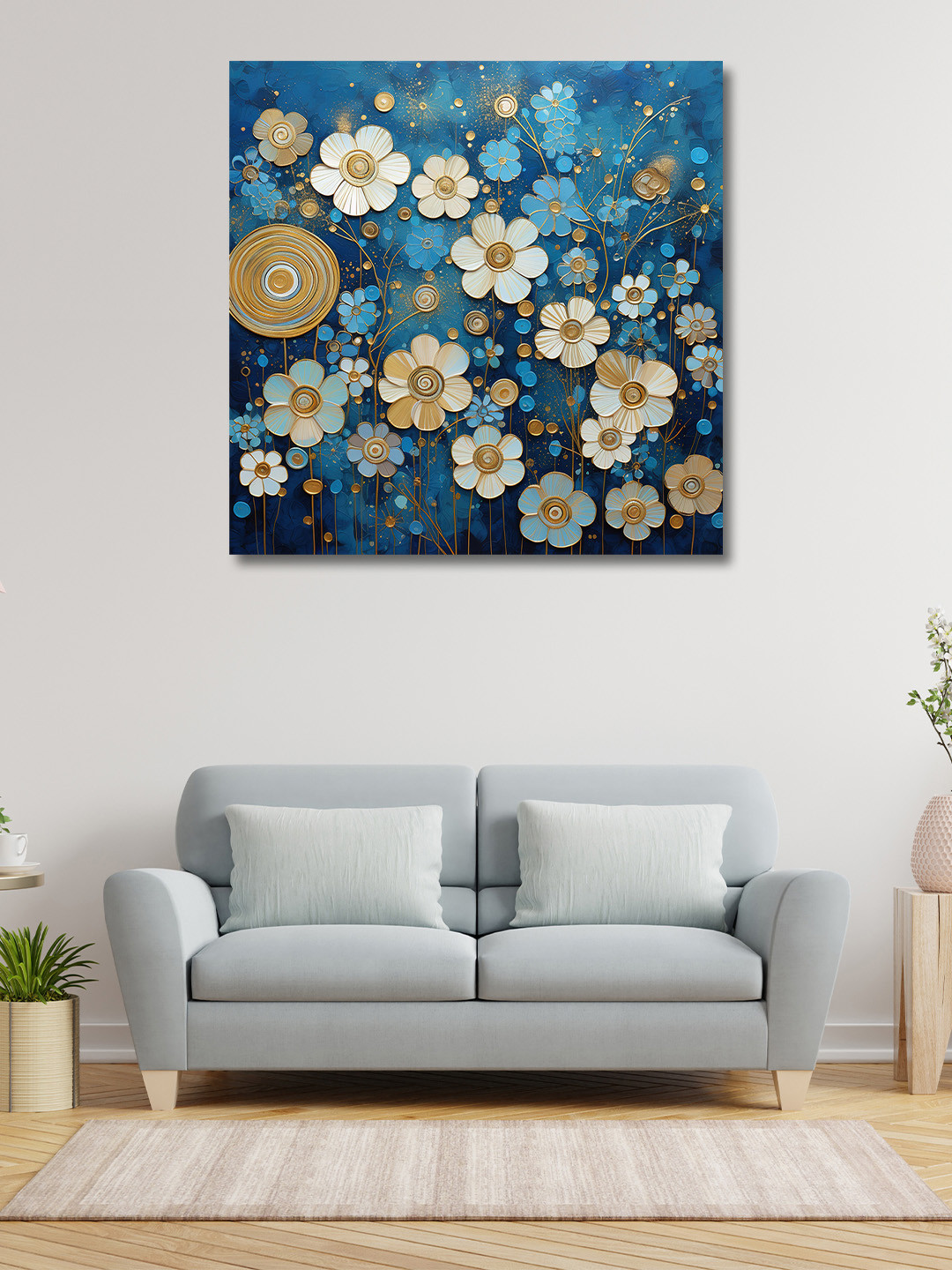 OLIVE TREE Gold-Toned & Silver-Toned Canvas Paintings Wall Art