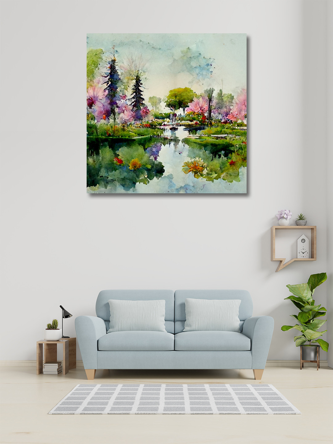 OLIVE TREE Canvas Wall Square Portrait Paintings Wall Art-23.9 x 23.9In