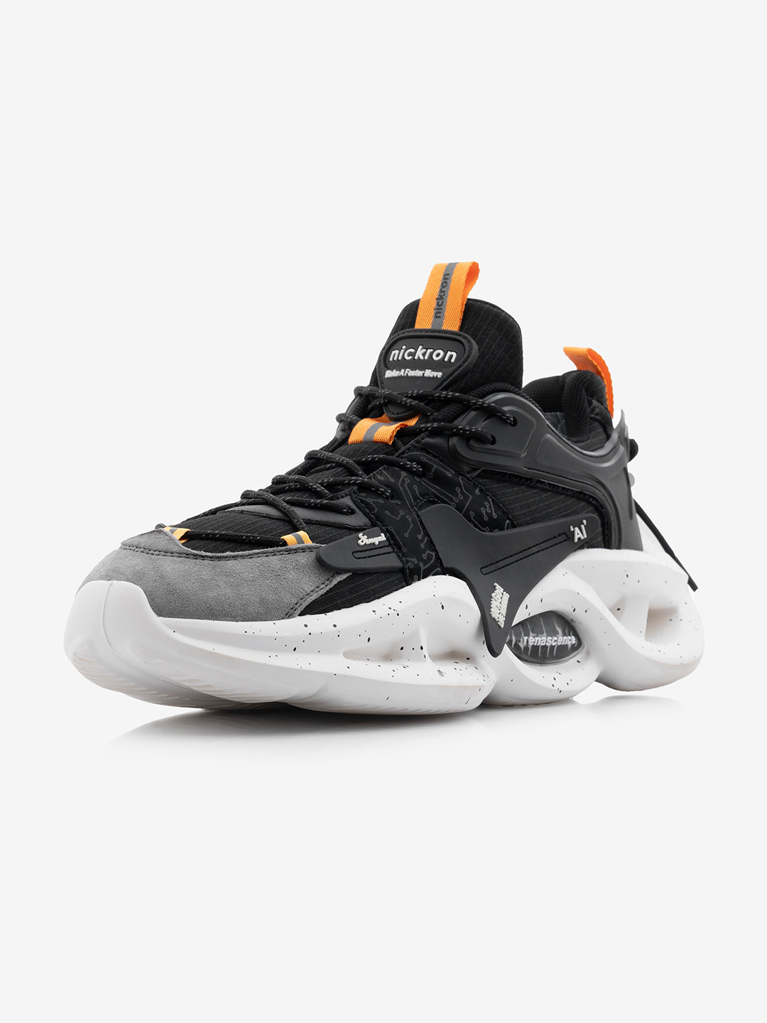 Nickron Singalmaha Men Textured Lace Up Mesh Sneakers