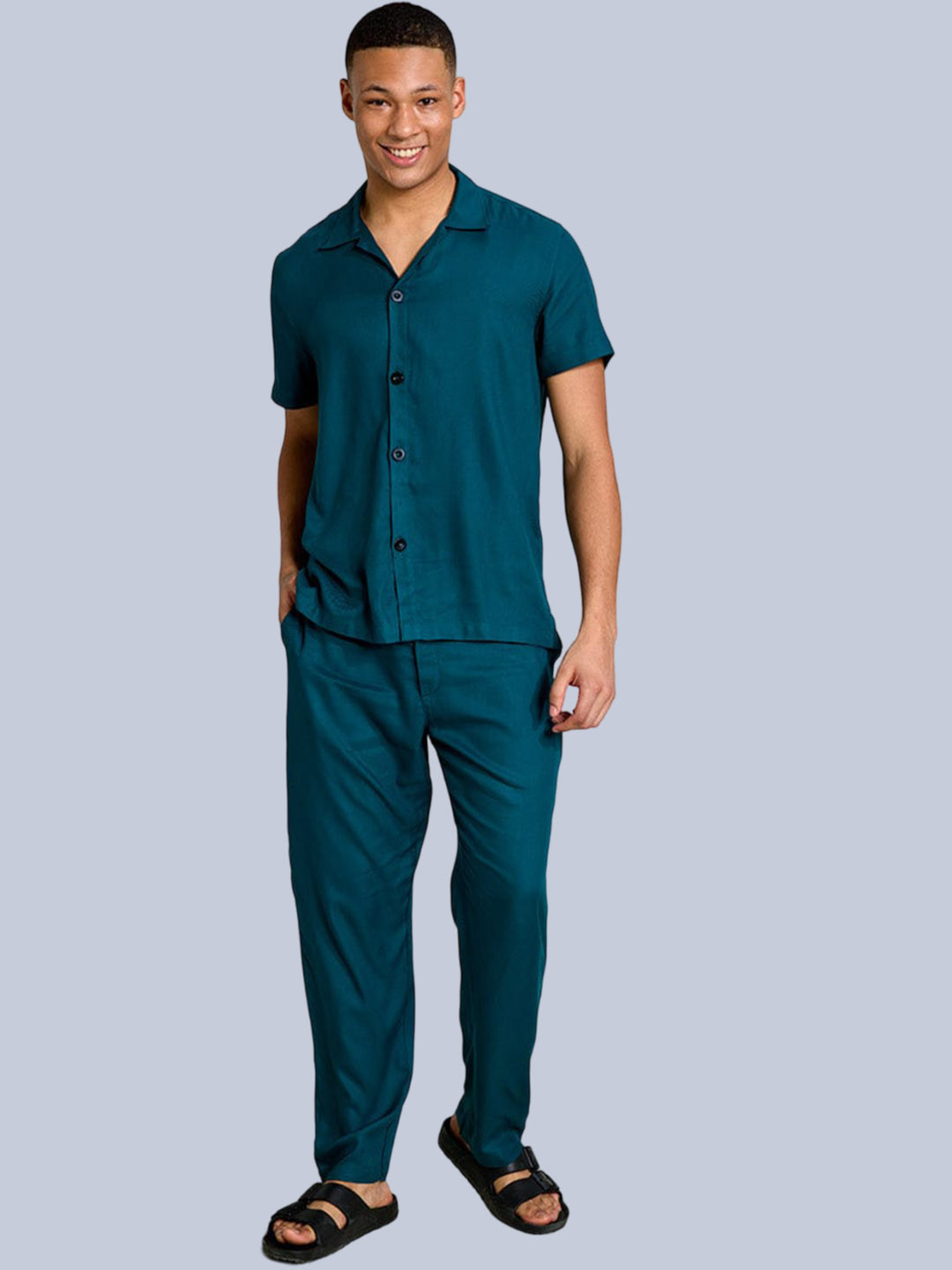 PURPLEMANGO THE FRUIT OF FASHION Men Short Sleeve Shirt And Trousers Co-Ords Set