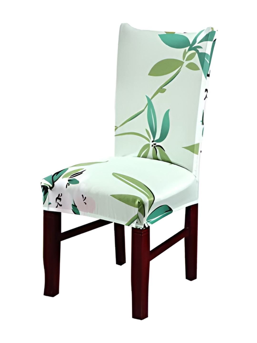 HOUSE OF QUIRK Pista Green Printed Stretchable Chair Covers