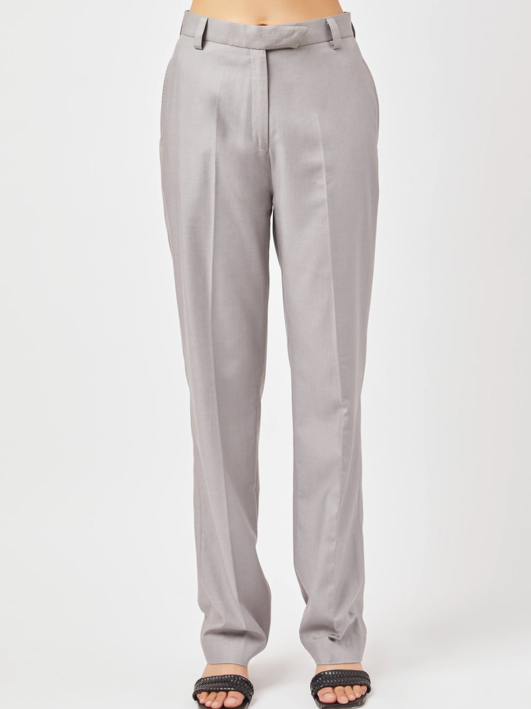 Contemponari Women Mid-Rise Regular Trousers
