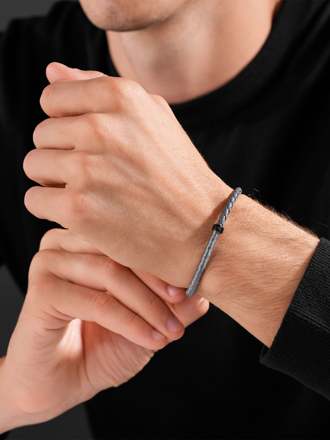 Cerruti 1881 Men Stainless Steel Wraparound Bracelet