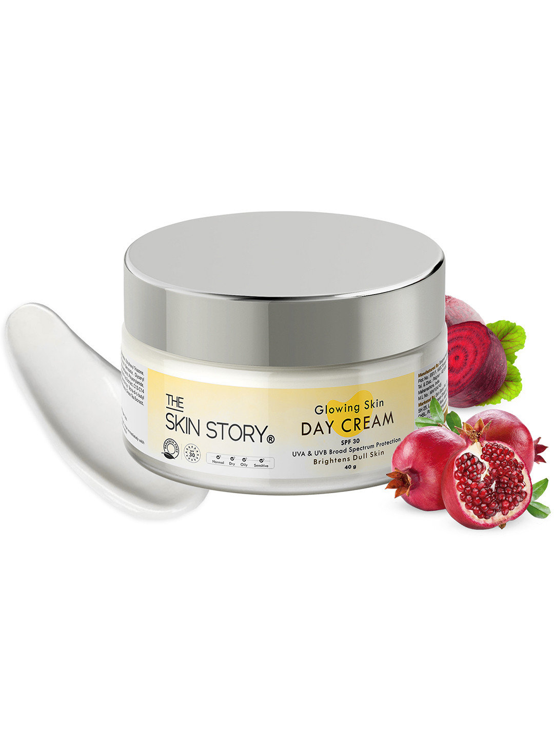THE SKIN STORY Glowing Skin Day Cream SPF 30 Enriched With Beetroot & Pomegranate-40g
