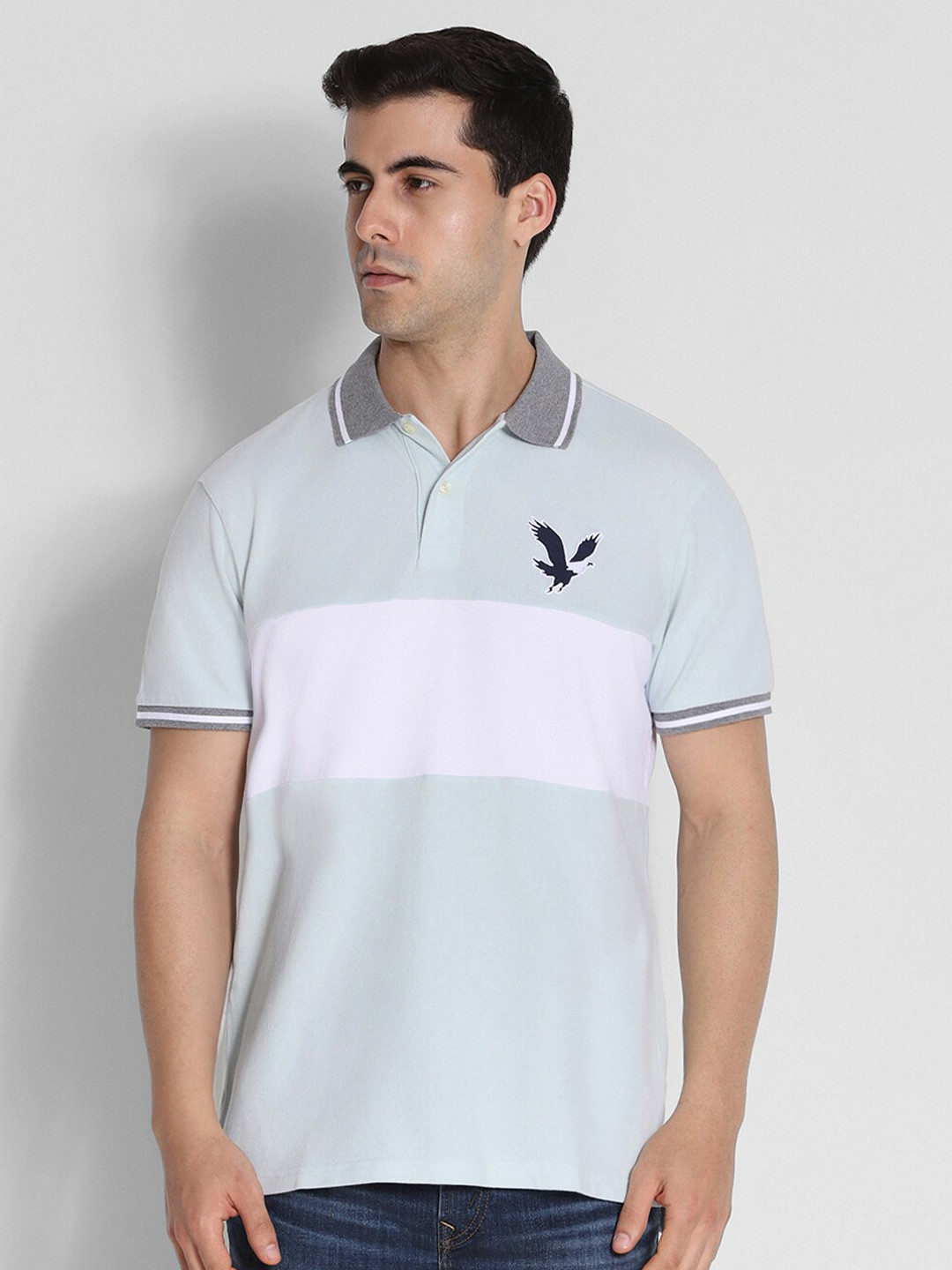 AMERICAN EAGLE OUTFITTERS Polo Collar Cotton T-shirt