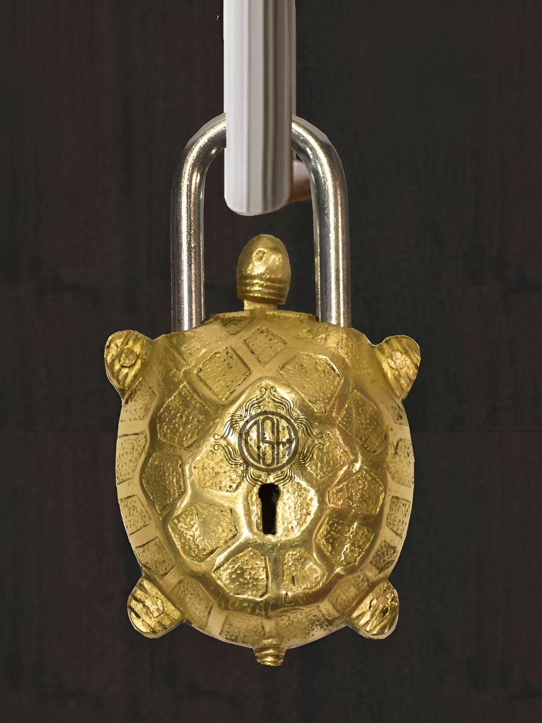 DSH Crafting Your Curiosity GoldToned Tortoise Face Door Lock