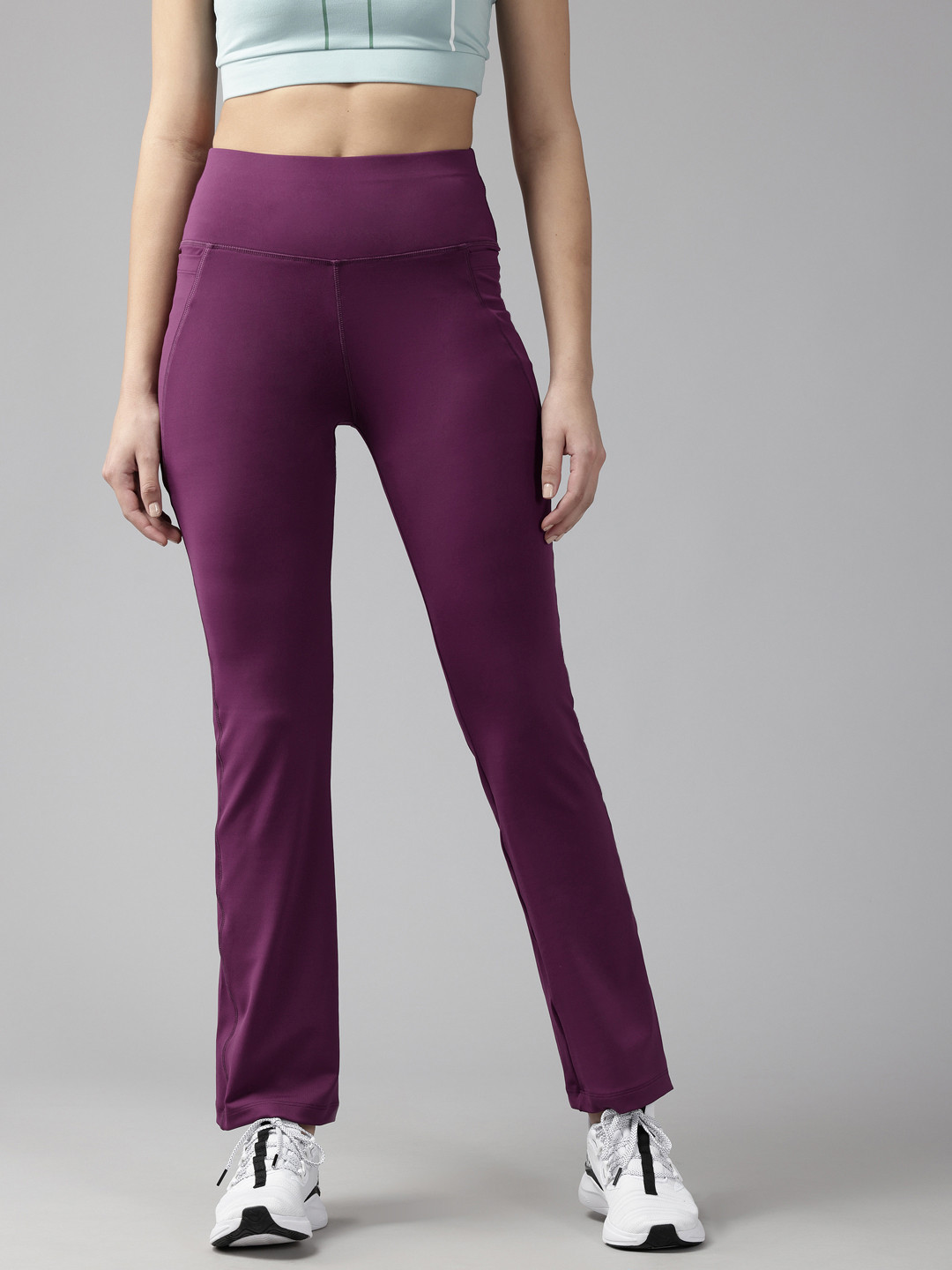 Perfkt-U Comfort High-Rise Flare Gym Track Pants