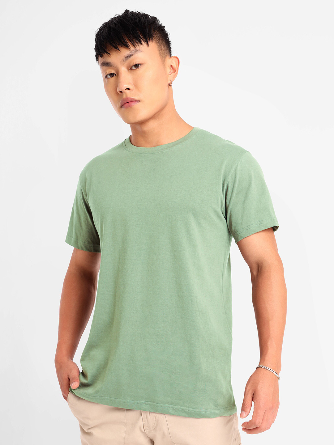 Beyoung Round Neck Cotton T-shirt
