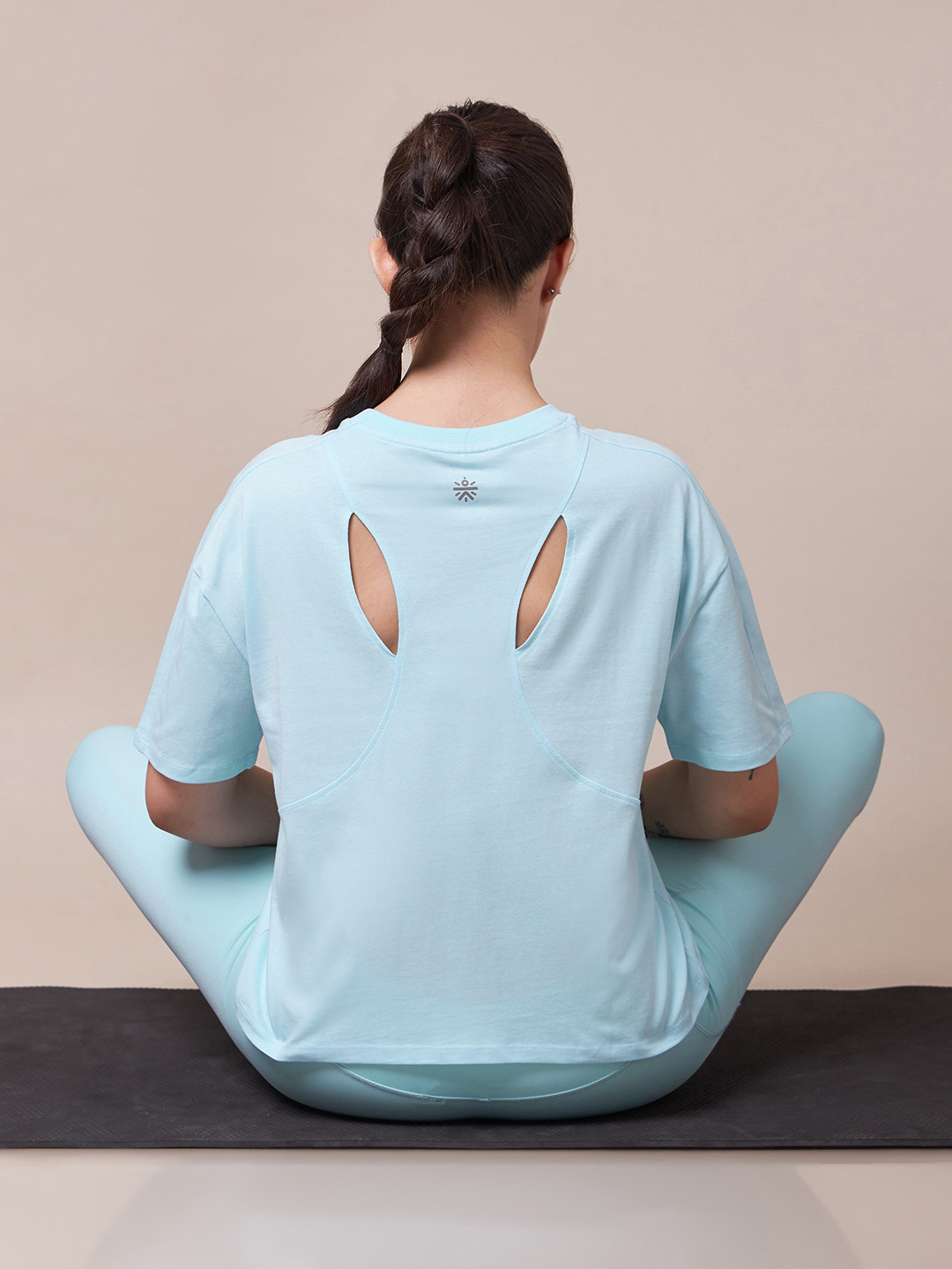 CULT Pure Cotton Bio Finish Technology Crew Neck Yoga Flow Crop T-shirt