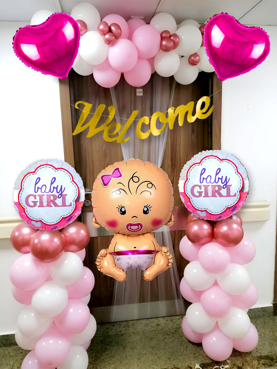 Special You Pink & White 44-Pcs Decor Items