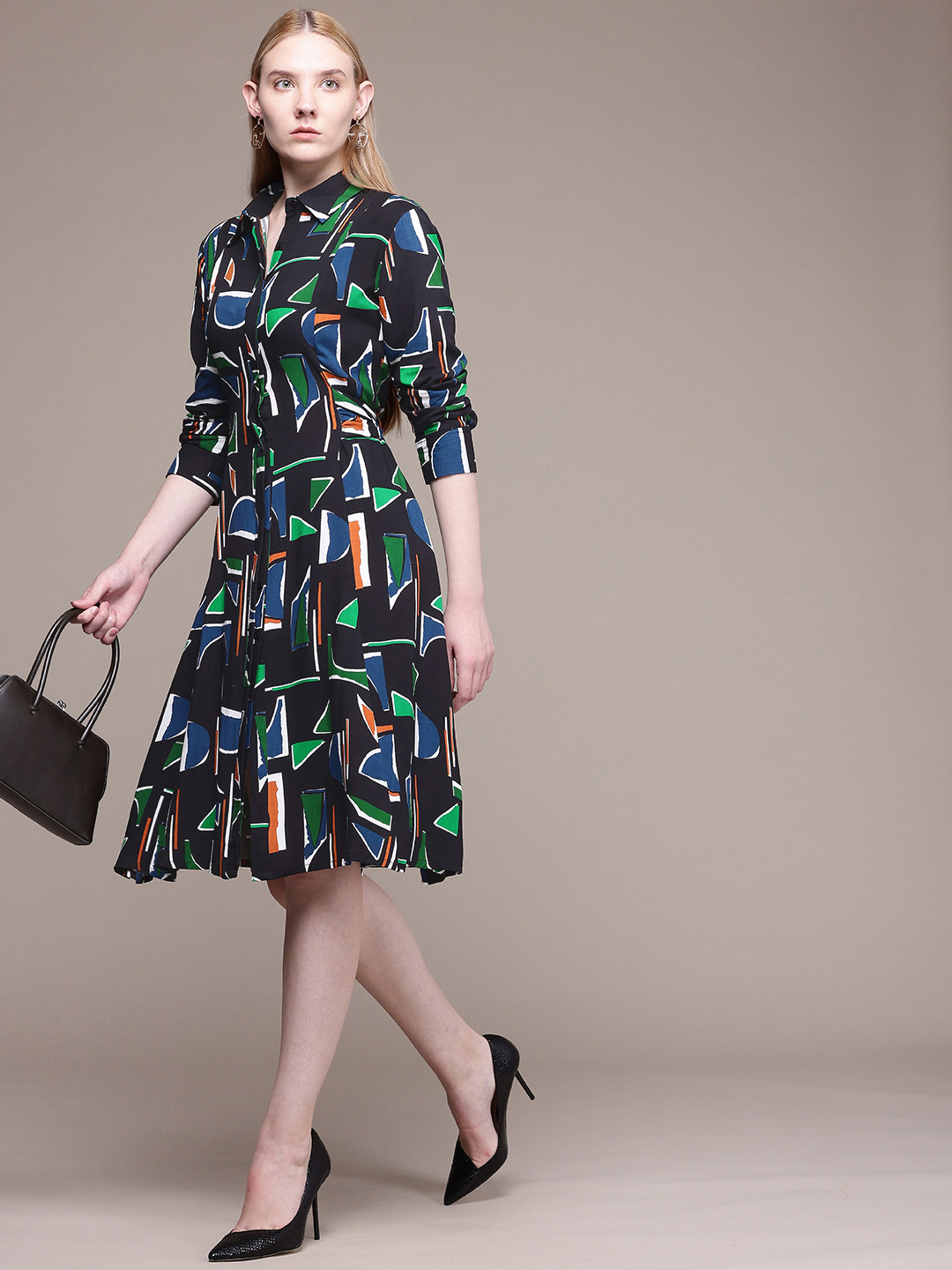 French Connection Printed Shirt Dress