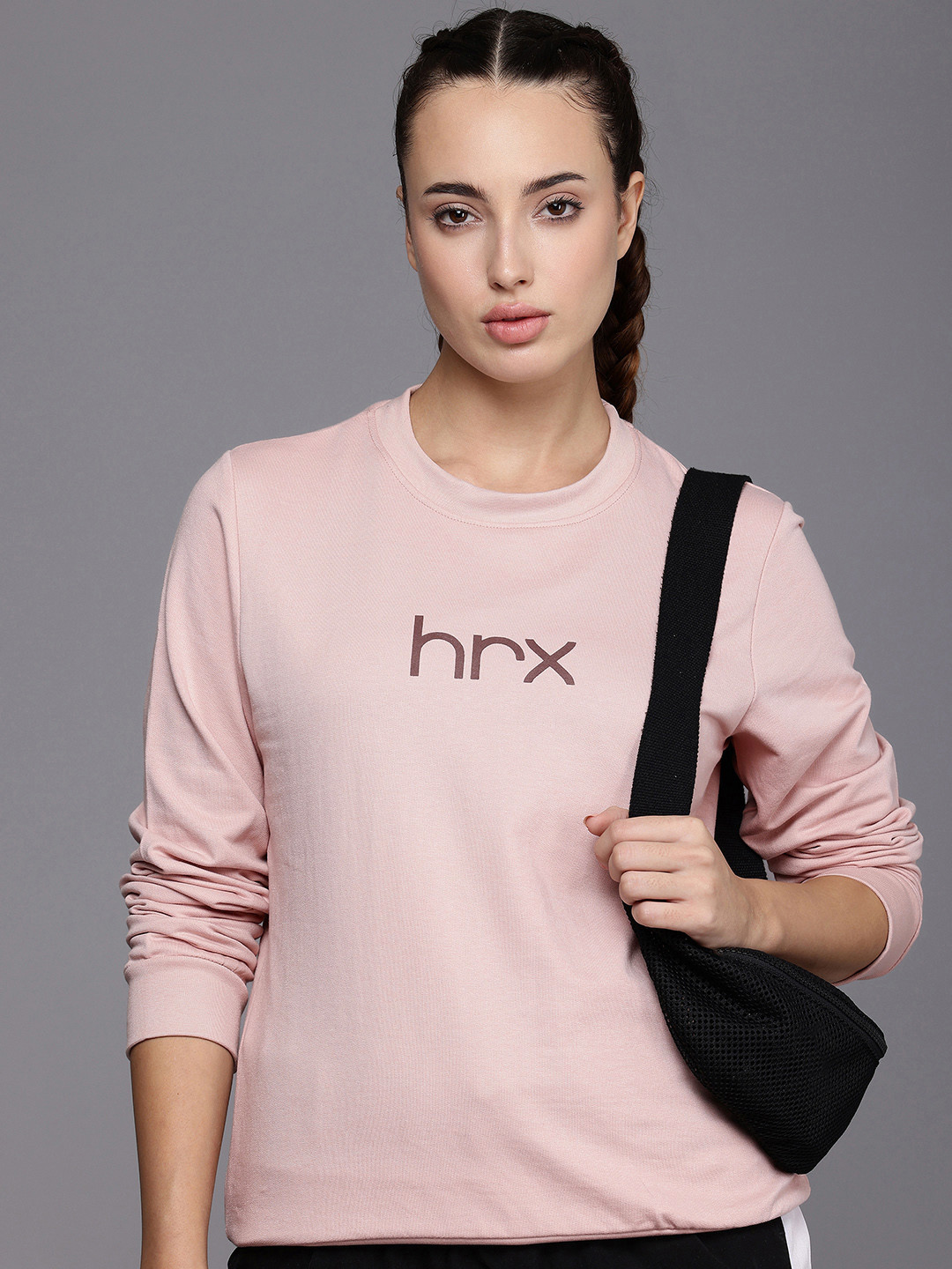 HRX by Hrithik Roshan Naturetherapy Brand Logo Printed Outdoor Sweatshirt
