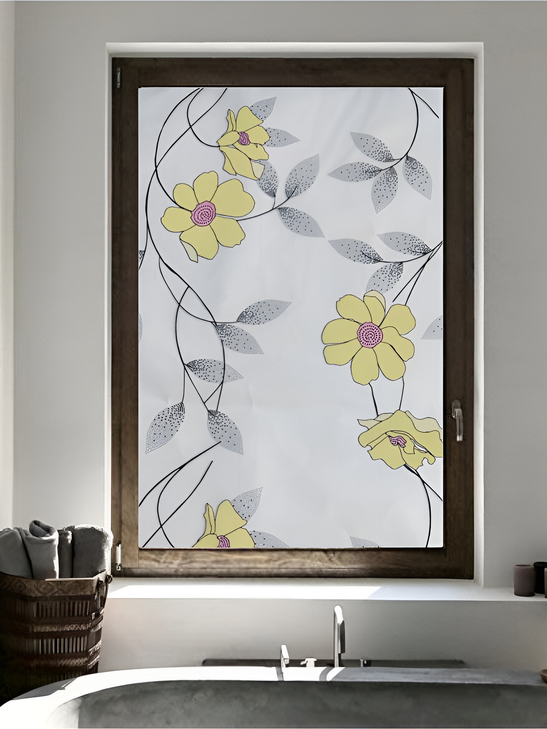 Jaamso Royals Yellow & Transparent Printed Self-Adhesive Window Sticker