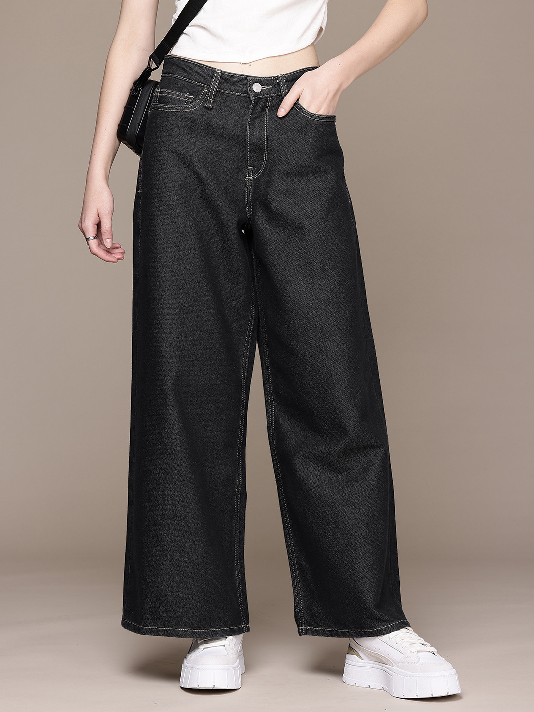 The Roadster Life Co. Women Palazzo Fit High-Rise Jeans