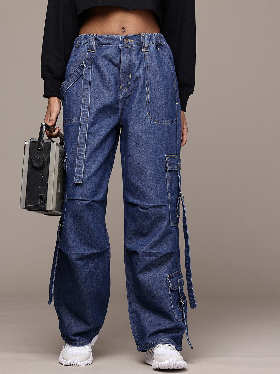 The Roadster Life Co. Women Parachute High-Rise Flared Jeans