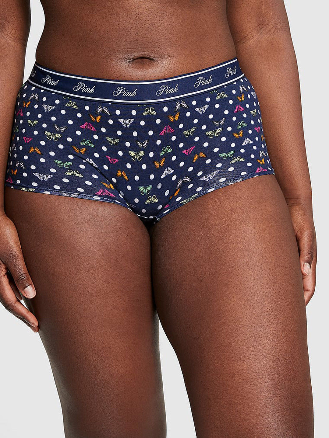 Victoria's Secret PINK Logo Cotton Boyshort Panty