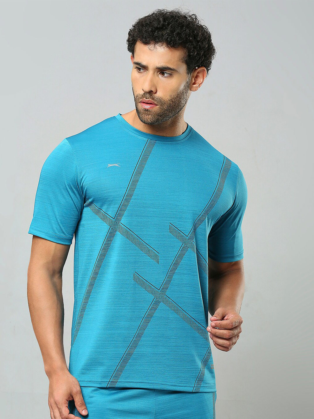 Black Panther Geometric Printed Round Neck Casual T-shirt