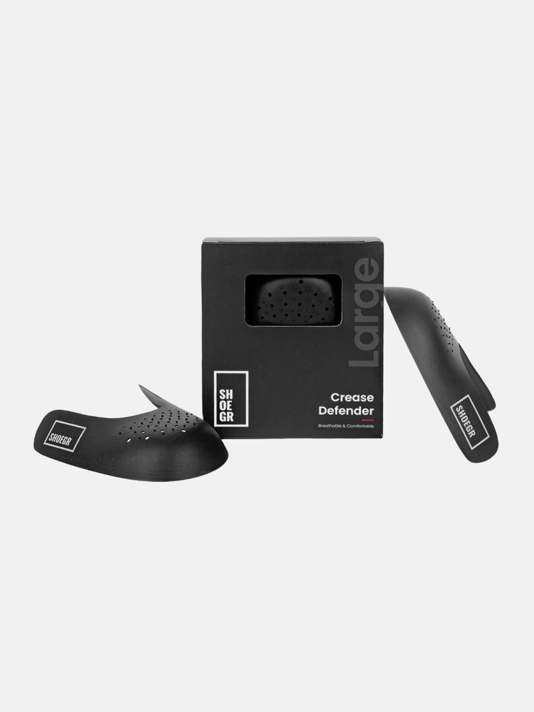 SHOEGR Black Breathable Shoe Crease Protector