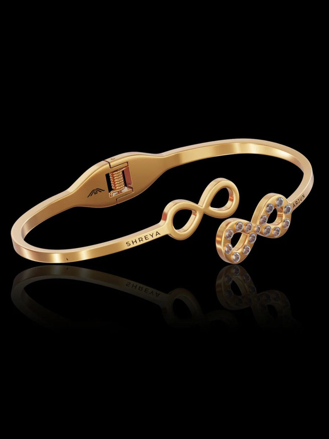 Etchcraft Emporium Women Cubic Zirconia Gold-Plated Cuff Bracelet