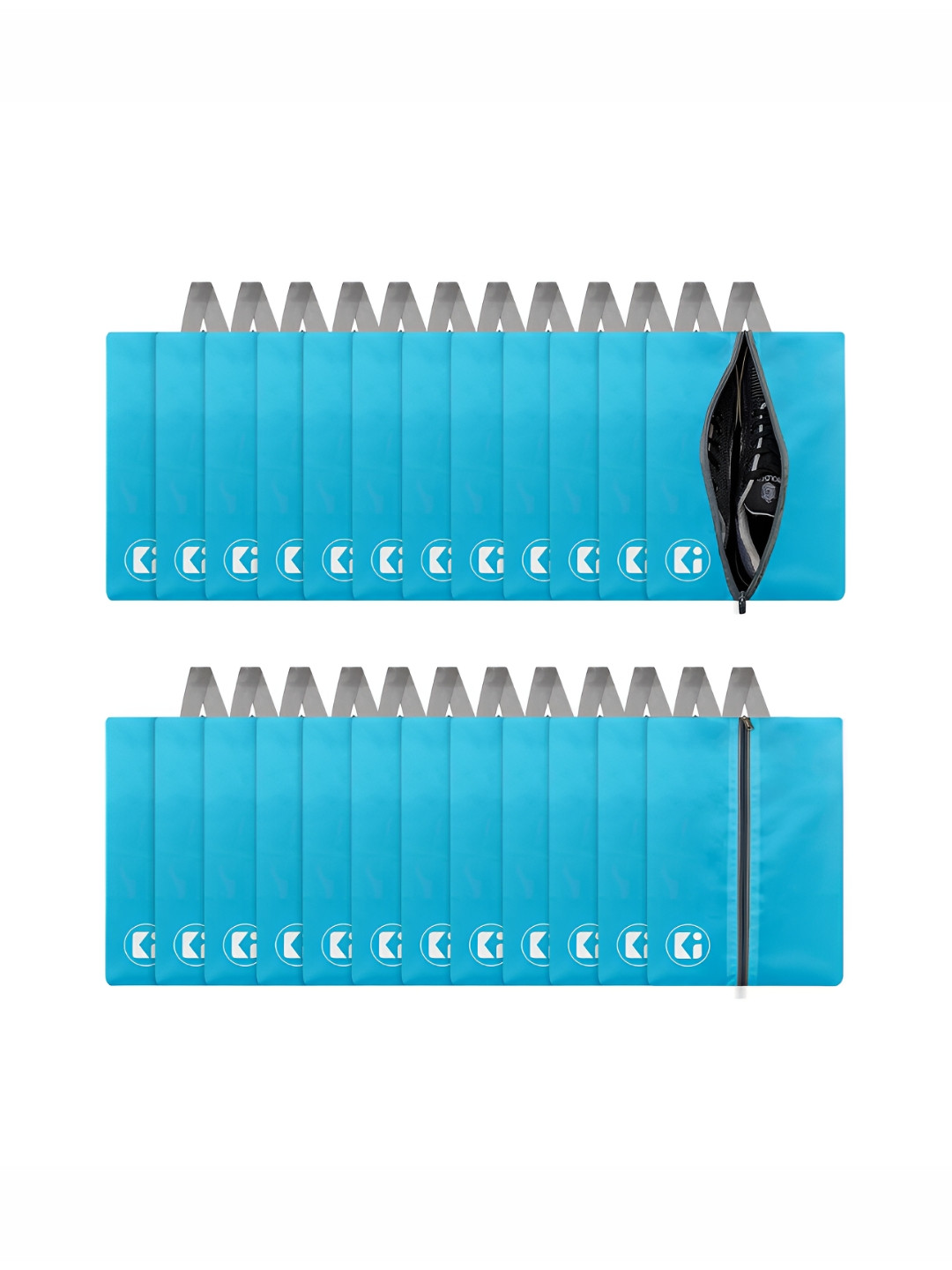 Kuber Industries Pack Of 24 Parachute Shoe Cover Bags