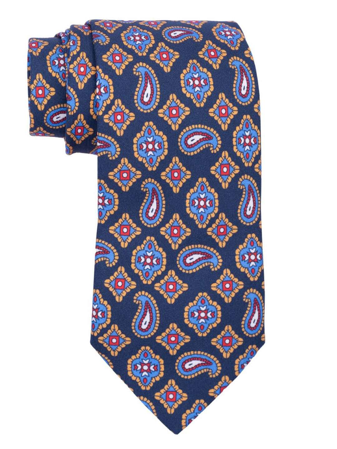 The Tie Hub Men Printed Silk Ascot Tie