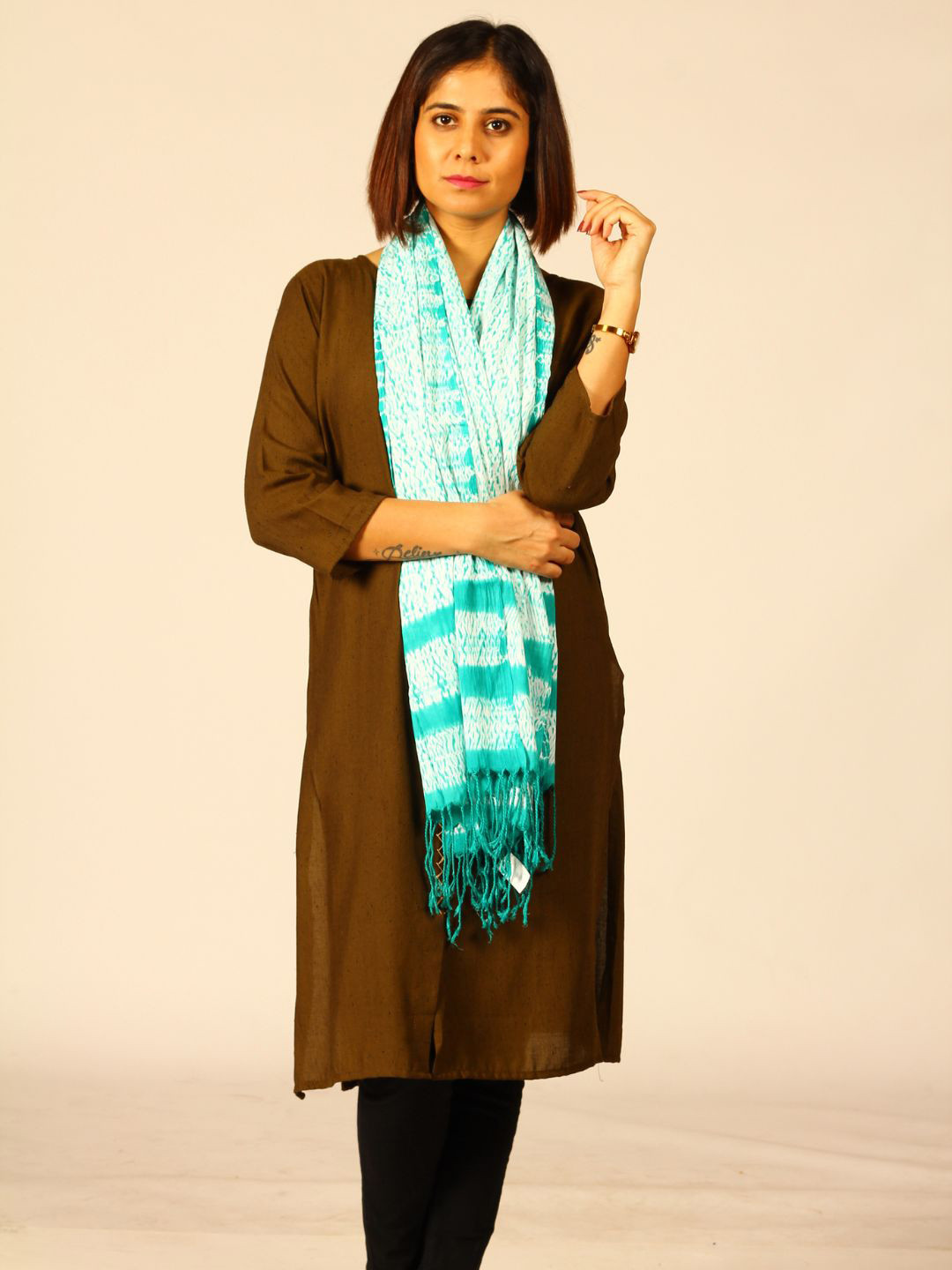 ArtEastri Hand Woven Shibori Cotton Stole