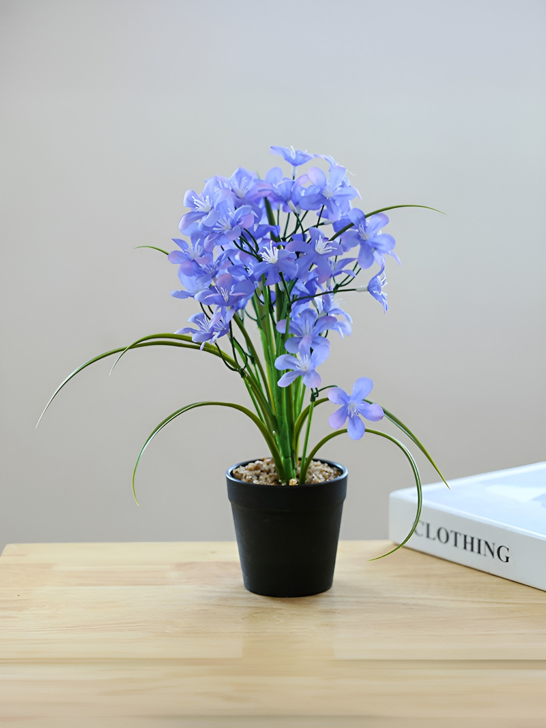 UMAI Purple & Green Jasmine Artificial Flower With Pot