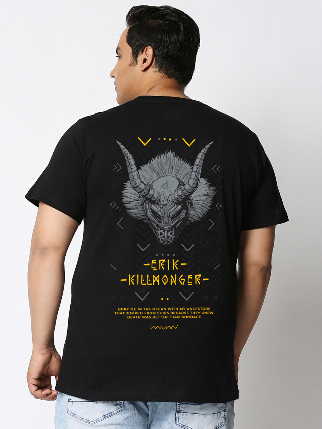 Bewakoof Plus Killmonger Graphic Printed Pure Cotton T-shirt
