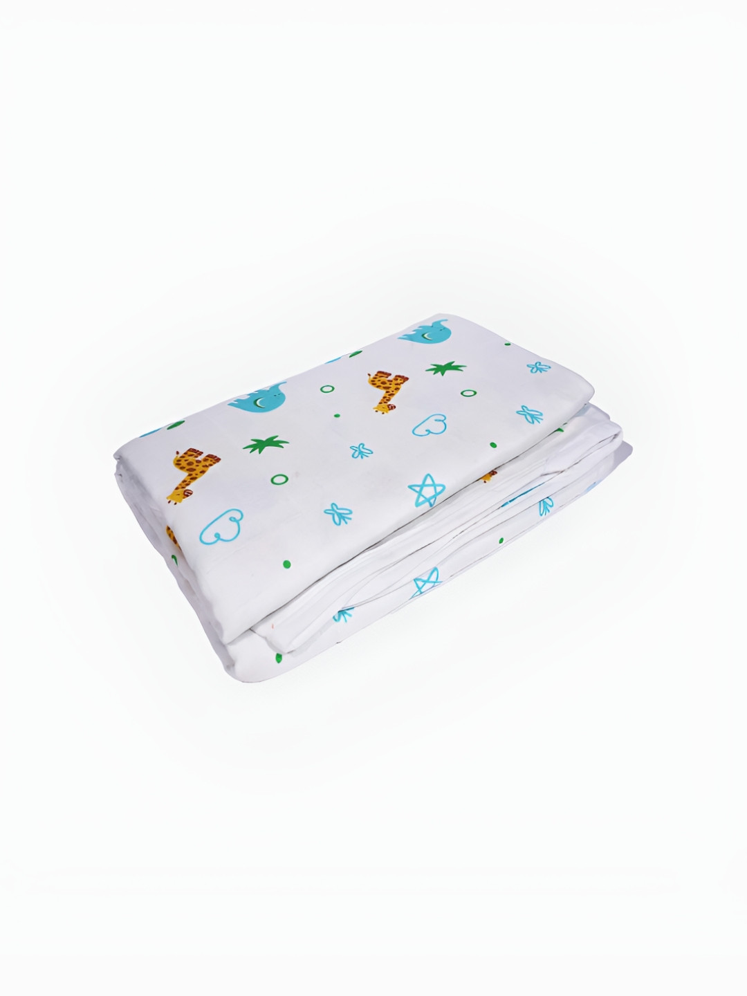PINKBUNNY White & Blue Cartoon Characters Mild Winter 400 GSM Single Bed Blanket
