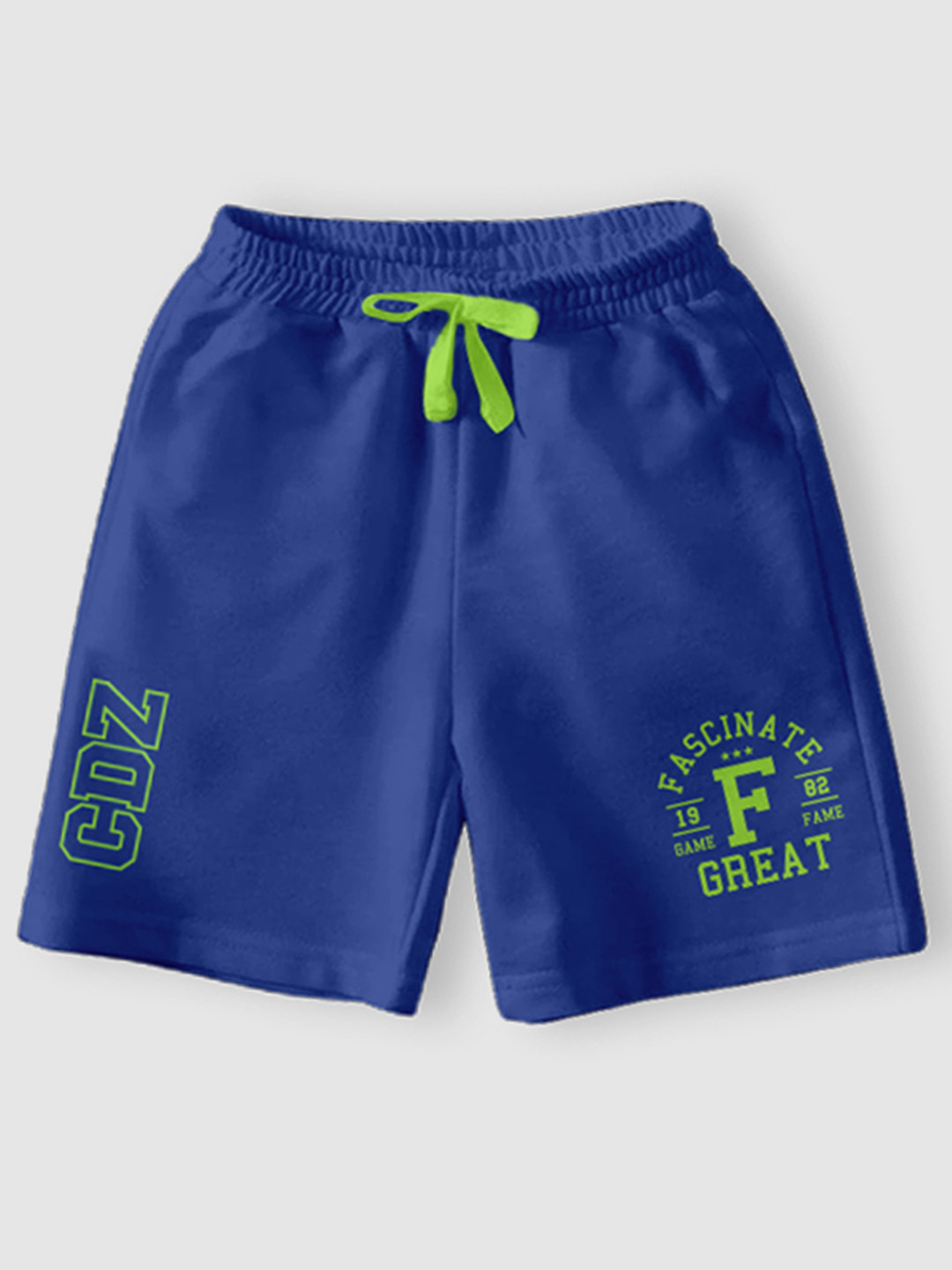 CODEZ Boys Typography Printed Cotton Shorts