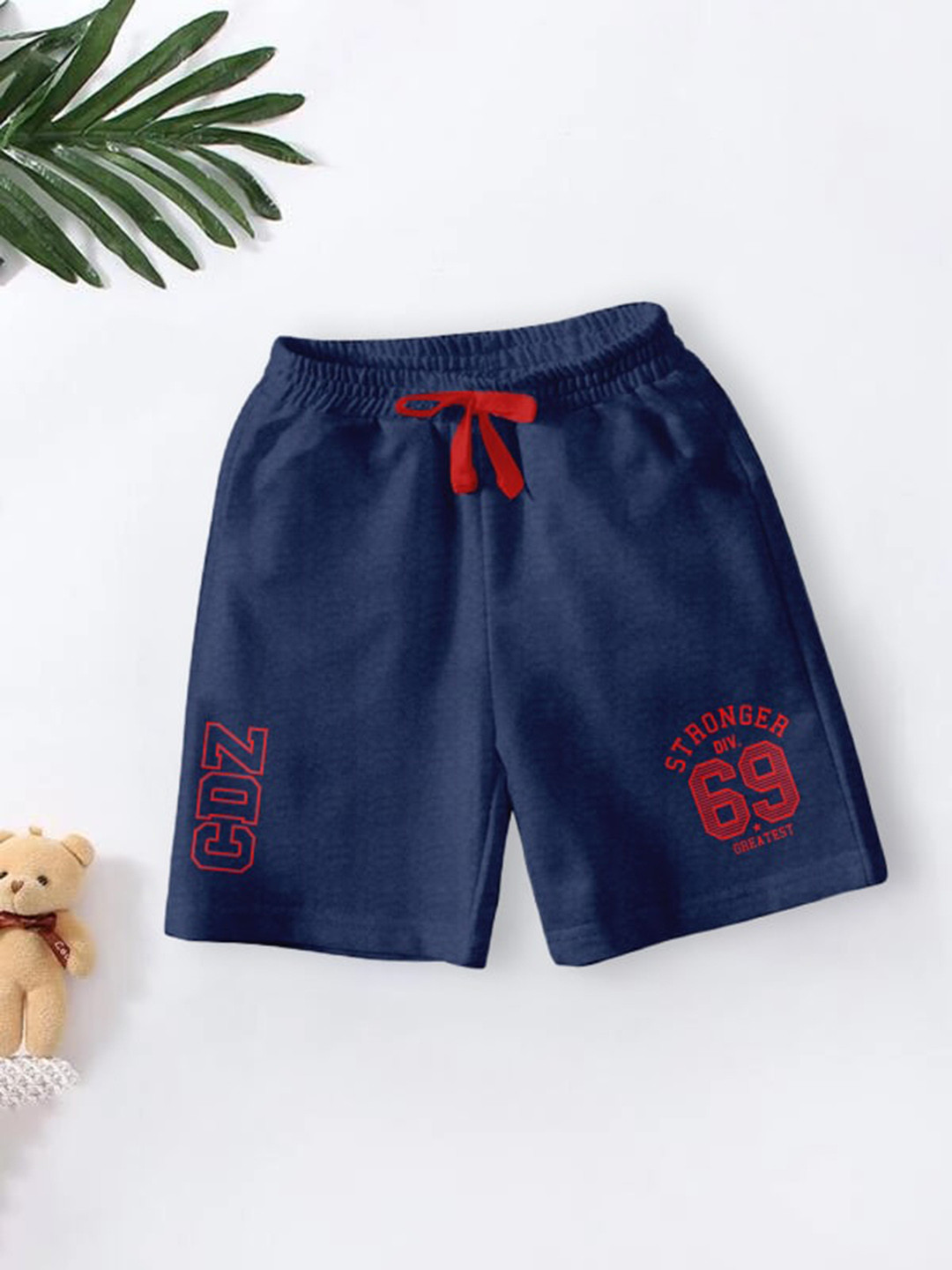 CODEZ Boys Outdoor Mid-Rise Cotton Sports Shorts