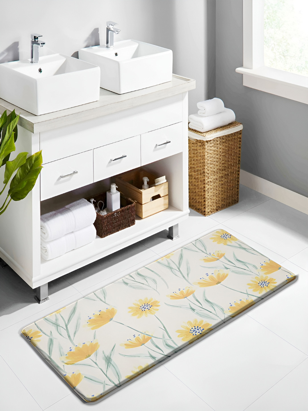 LUXEHOME INTERNATIONAL Taupe Waterproof Floor Runner