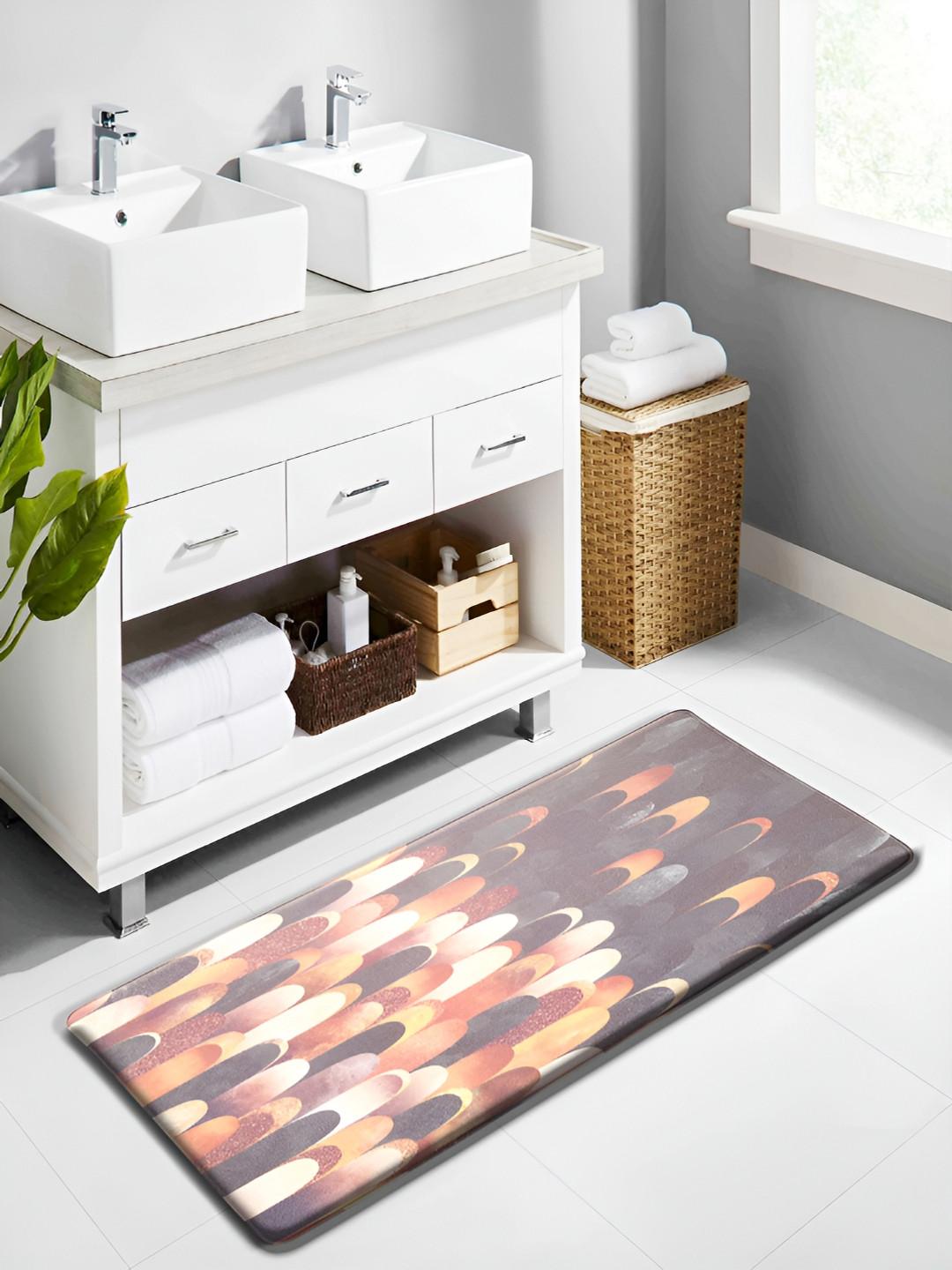 LUXEHOME INTERNATIONAL Coffee Brown Waterproof Floor Runner