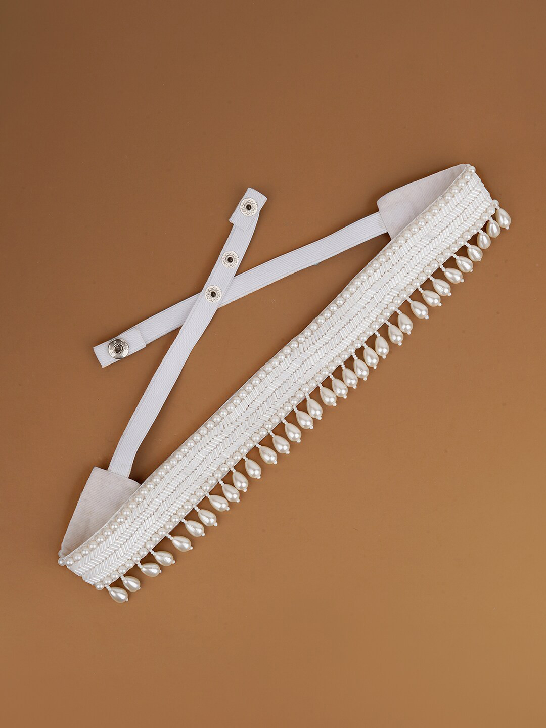 TEEJH Women Xiti Pearl Embellished Belt