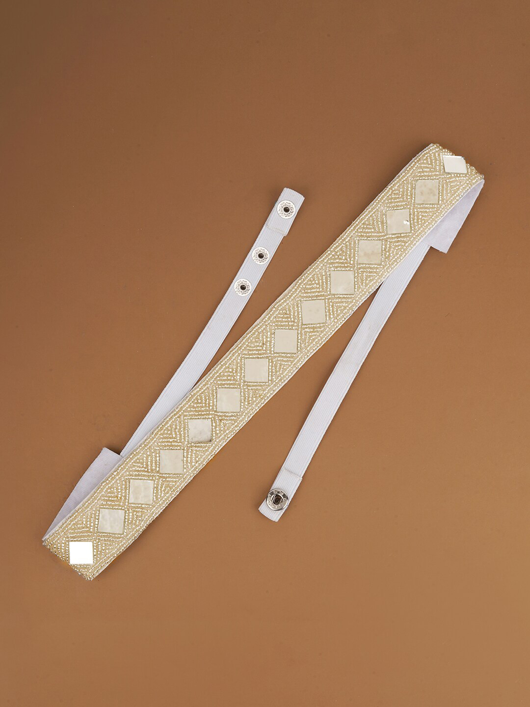 TEEJH Women Embellished Push Pin Belt