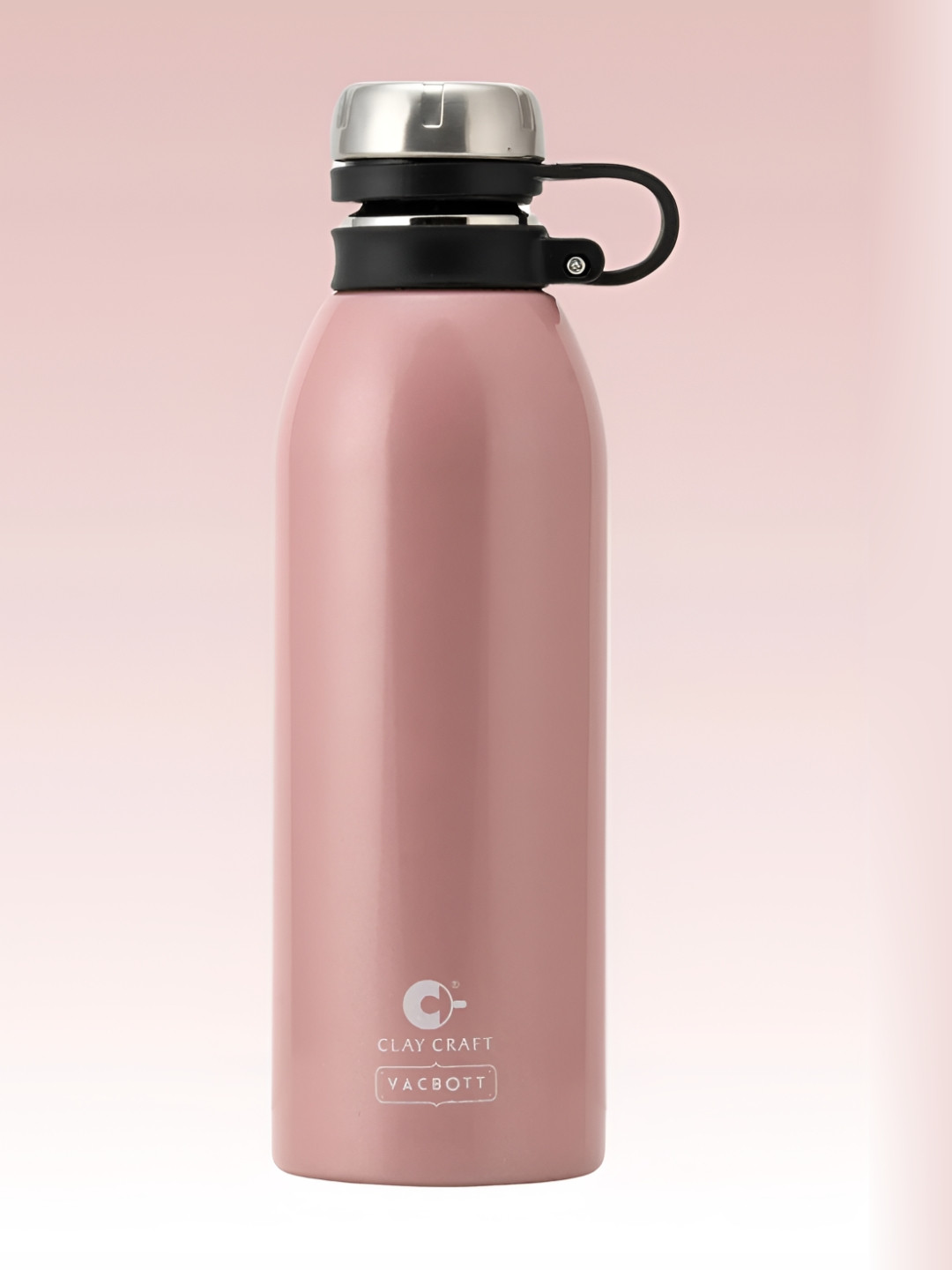 CLAY CRAFT Pink Stainless Steel Double Wall Vacuum Water Bottle 900 ml
