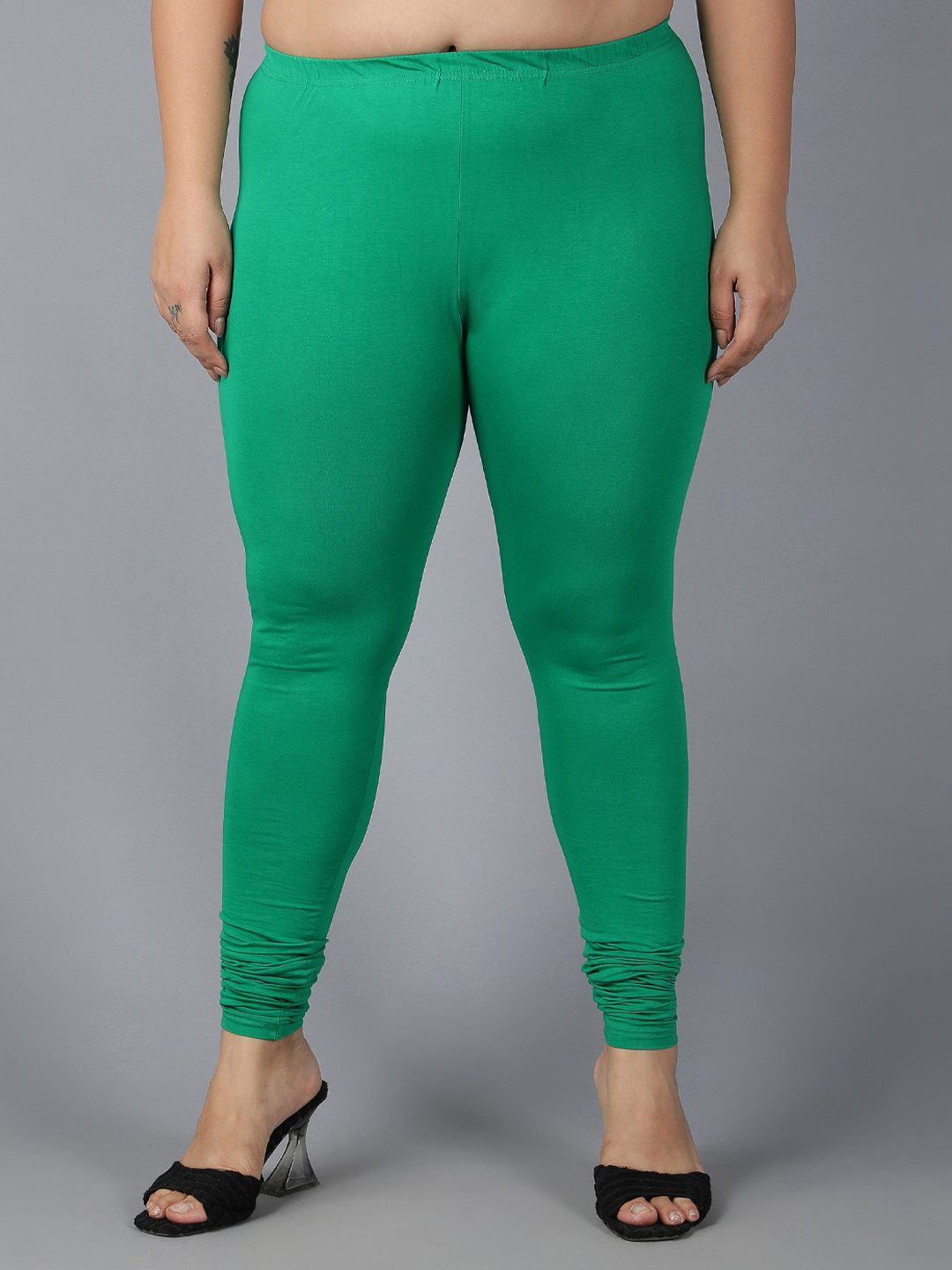 Plus Size Churidar Length Leggings