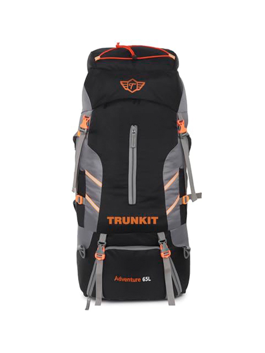 TRUNKIT Colorblocked Rucksack With Rain Cover-65 L