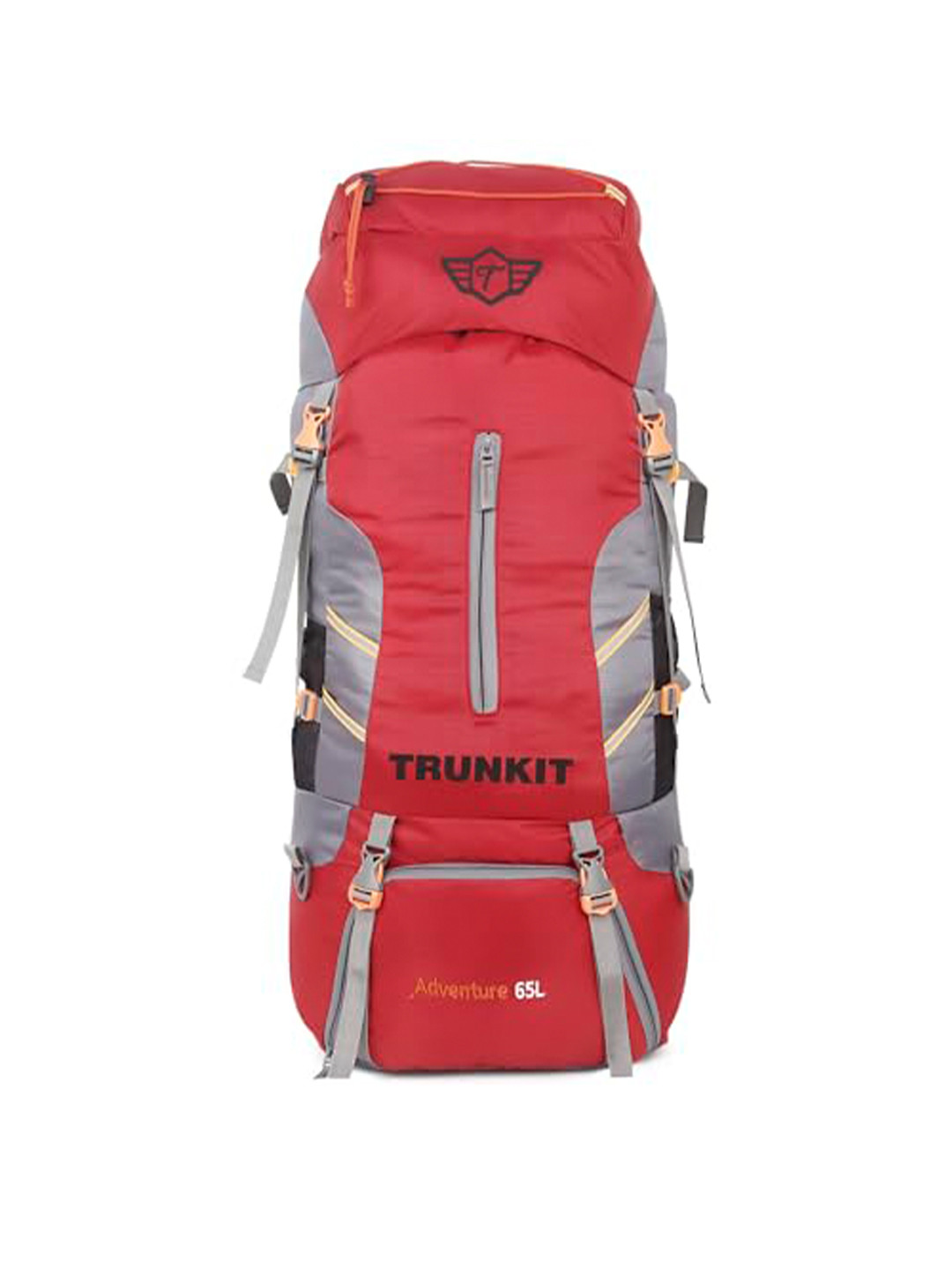 TRUNKIT Red Hiking with Rain Cover Rucksack - 65 L