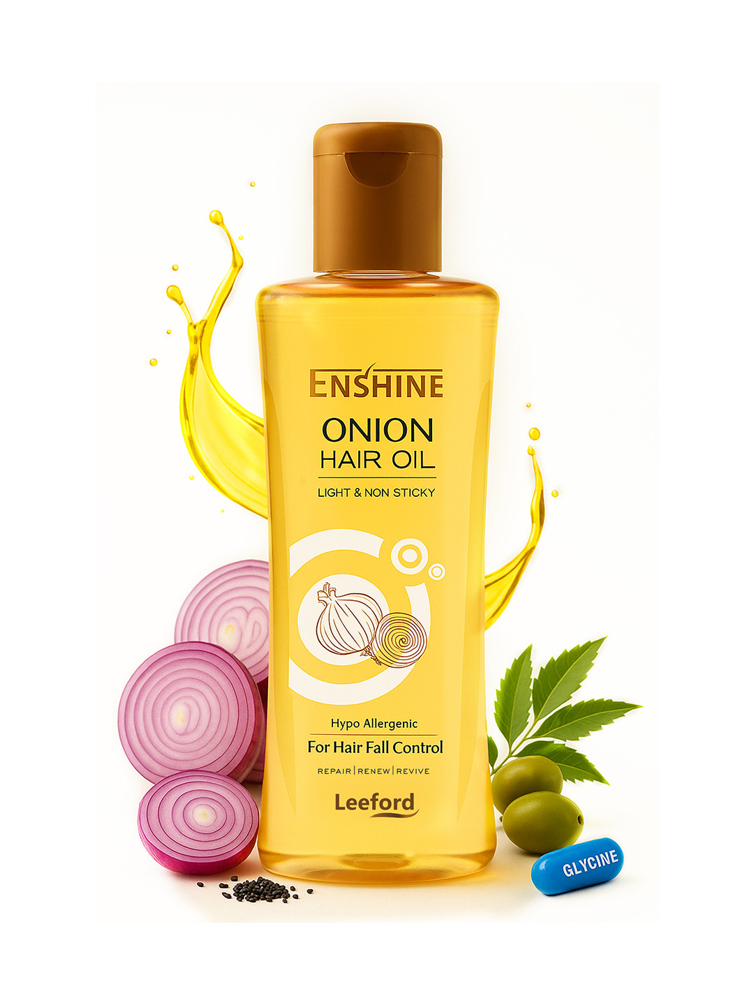 ENSHINE Onion Hair Oil For Hair Growth & Hair Fall Control - 100ml