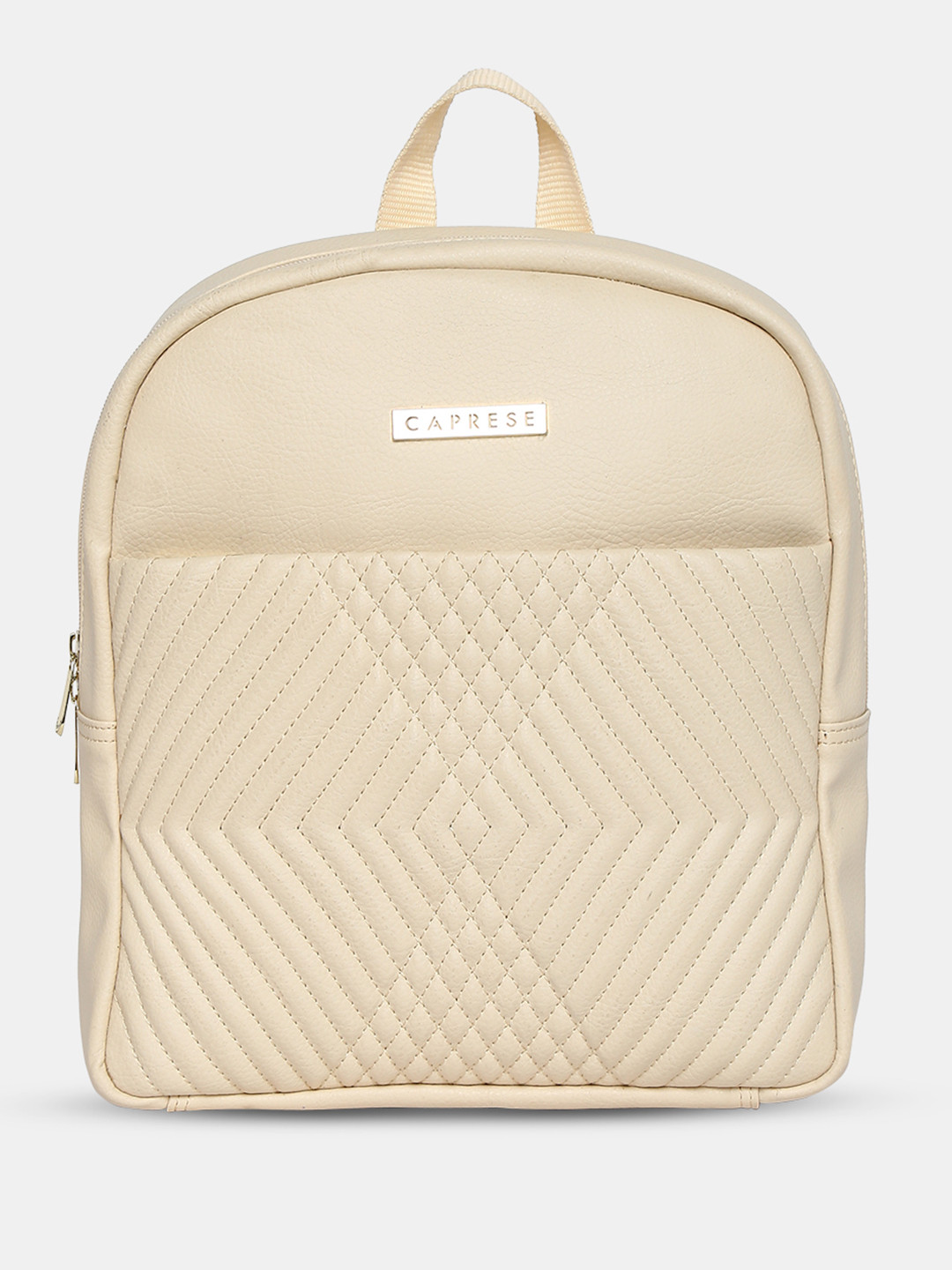 Caprese Women Quilted Textured Backpack - 7.9 L