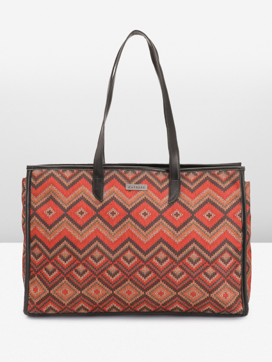 Caprese Daisy Women Orange Large Tote Bag