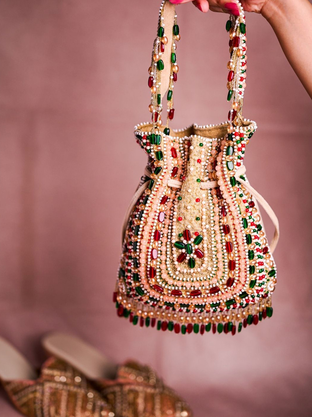 House of Kosha Embellished Potli Clutch