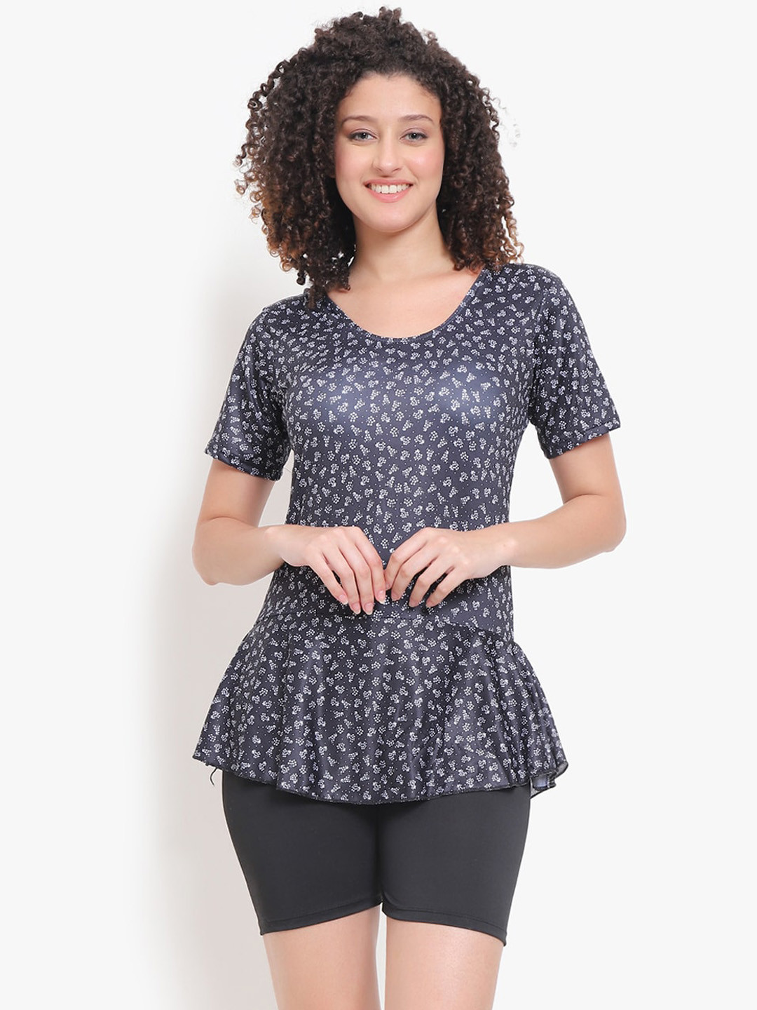 JMT Wear Micro Ditsy Printed Swim Dress